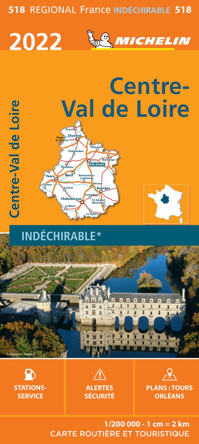 CARTE REGIONALE FRANCE - CARTE REGIONALE CENTRE - VAL DE LOIRE 2022 - XXX - MICHELIN