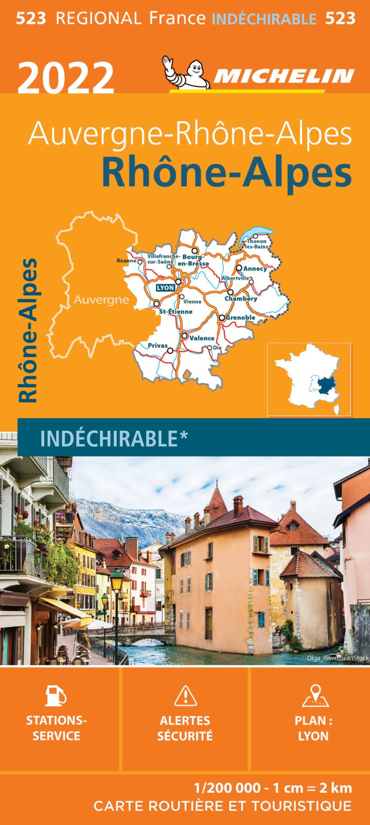 CARTE REGIONALE FRANCE - CARTE REGIONALE RHONE-ALPES 2022 - XXX - MICHELIN