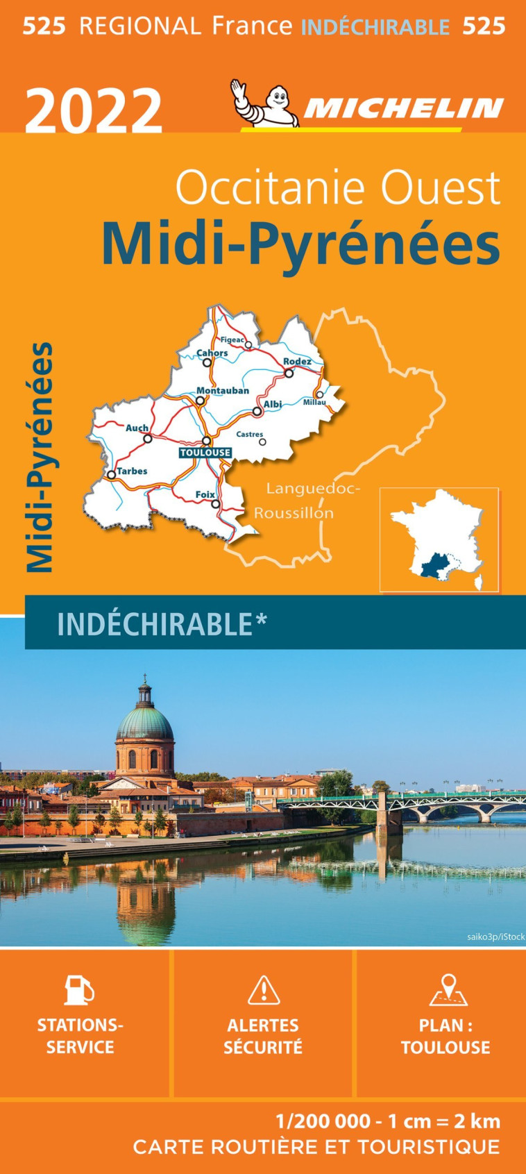 CARTE REGIONALE FRANCE - CARTE REGIONALE MIDI-PYRENEES 2022 - XXX - MICHELIN