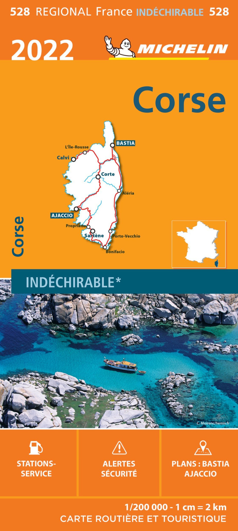 CARTE REGIONALE FRANCE - CARTE REGIONALE CORSE 2022 - XXX - MICHELIN