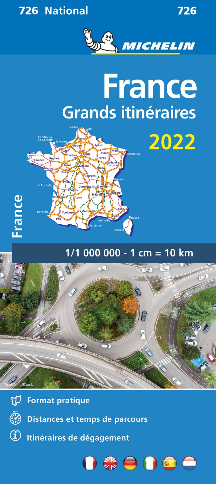 CARTE NATIONALE FRANCE - CARTE NATIONALE GRANDS ITINERAIRES FRANCE 2022 - XXX - MICHELIN