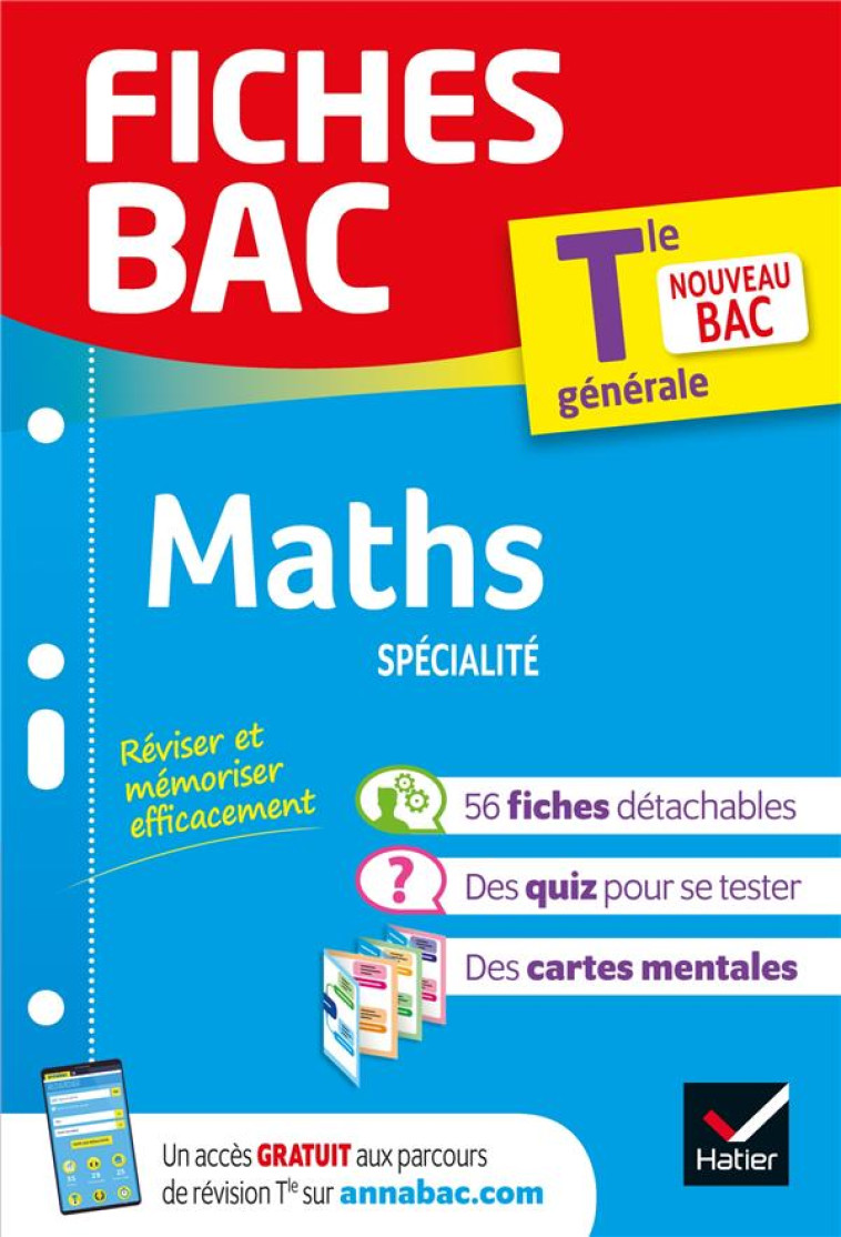 FICHES BAC MATHS TLE (SPECIALITE) - BAC 2024 - NOUVEAU PROGRAMME DE TERMINALE - COLLECTIF - HATIER SCOLAIRE