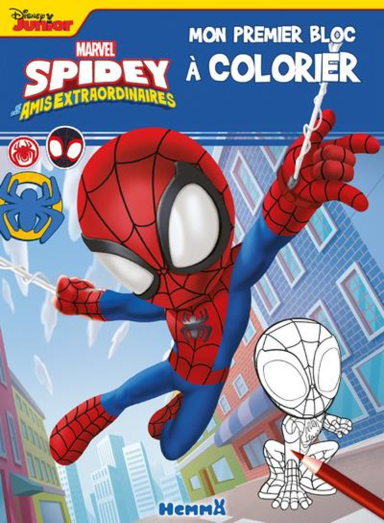 MARVEL SPIDEY ET SES AMIS EXTRAORDINAIRES - MON PREMIER BLOC A COLORIER (SPIDEY TOILE) - COLLECTIF - HEMMA