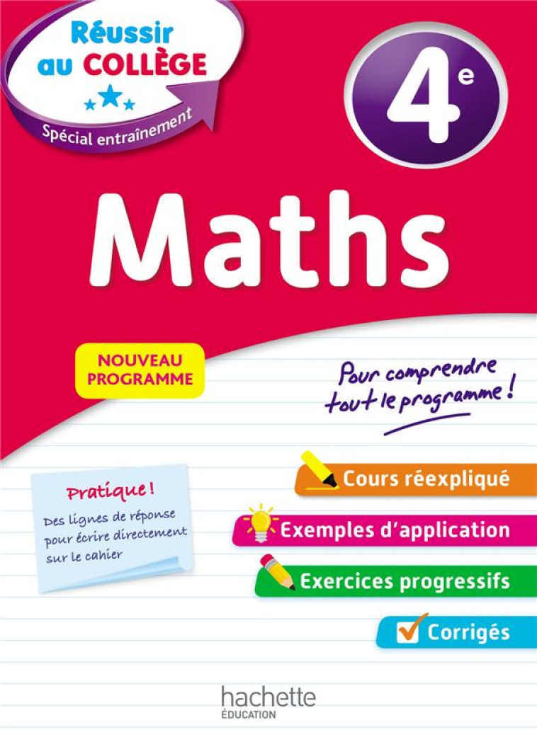 REUSSIR AU COLLEGE - MATHS 4E - SARNETTE/FAUVERGUE - HACHETTE