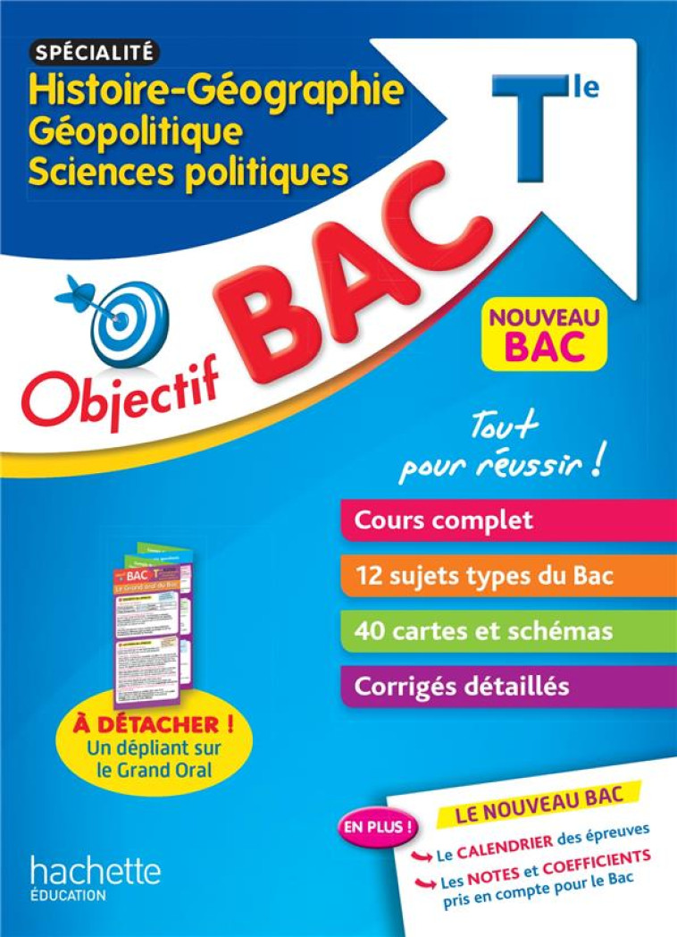 OBJECTIF BAC - SPECIALITE HISTOIRE-GEOGRAPHIE, GEOPOLITIQUE, SC. POLITIQUES TERM - ADOUMIE VINCENT - HACHETTE