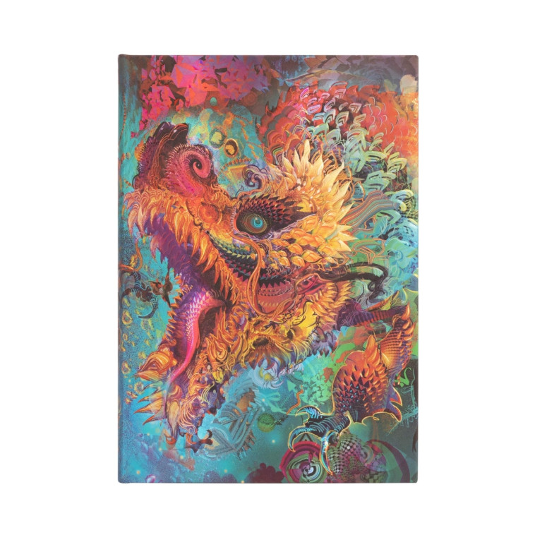 CARNET A COUVERTURE RIGIDE DRAGON BOURDONNANT - MIDI - NON LIGNE - 144 P. - XXX - PAPERBLANKS