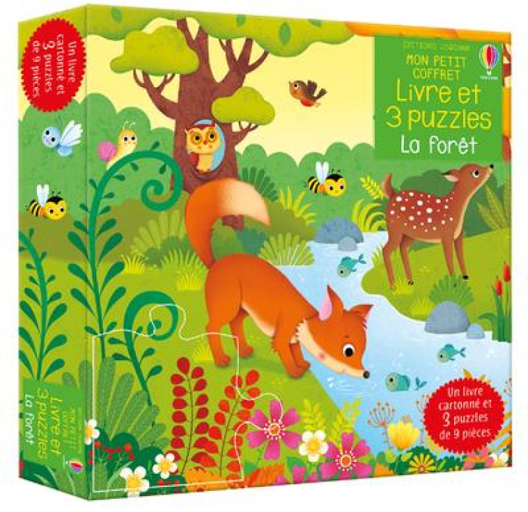 LA FORET - MON PETIT COFFRET LIVRE ET 3 PUZZLES - TAPLIN/IOSSA/EVER - NC