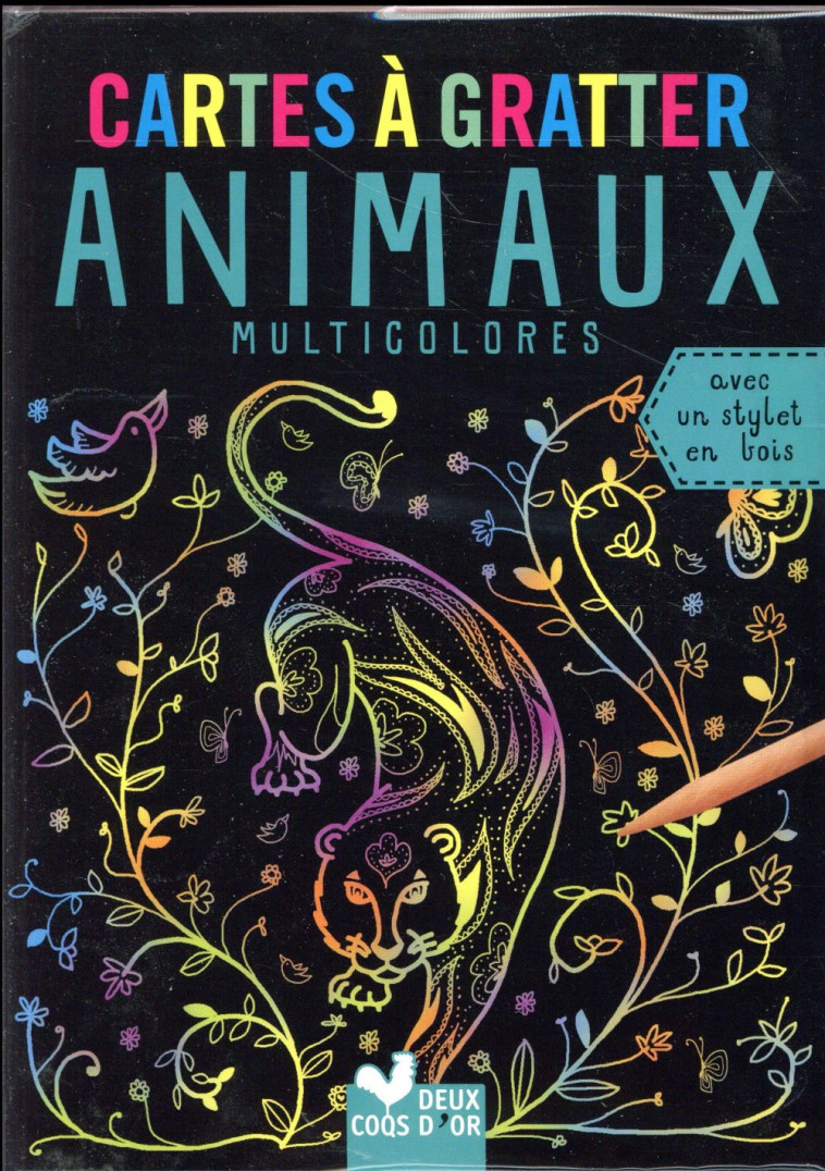 CARTES A GRATTER - ANIMAUX - COLLECTIF - Deux coqs d'or