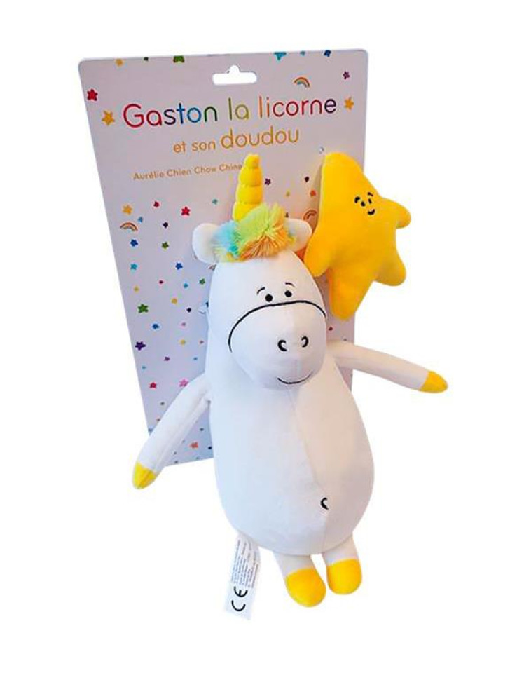 PELUCHE GASTON AVEC DOUDOU ETOILE - CHIEN CHOW CHINE A. - NC