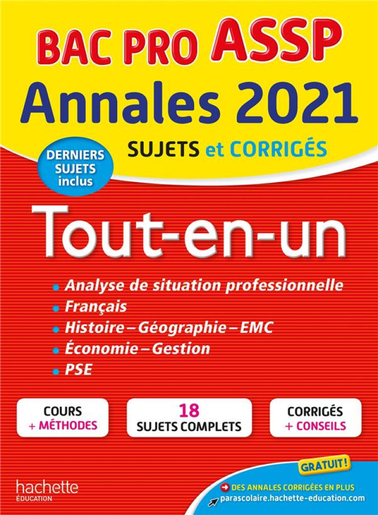 ANNALES BAC 2021 TOUT-EN-UN BAC PRO ASSP - COLLECTIF - HACHETTE