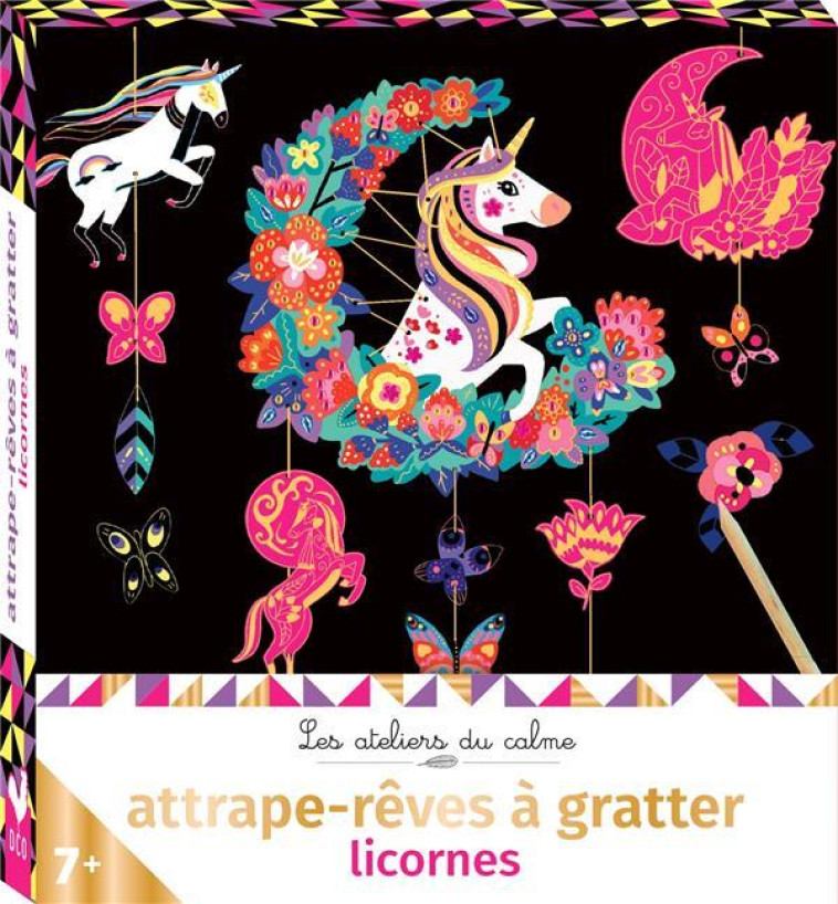 ATTRAPE-REVES A GRATTER LICORNES - MINI-BOITE AVEC ACCESSOIRES - SILEO CINZIA - NC