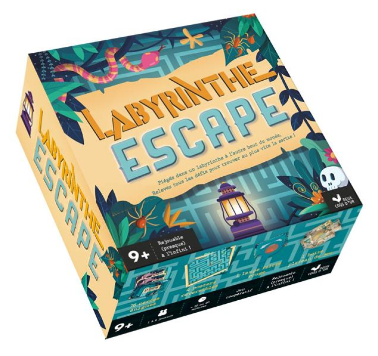 LABYRINTHE ESCAPE - BOITE AVEC CARTES ET ACCESSOIRES - HERVIEUX/ROUX - NC