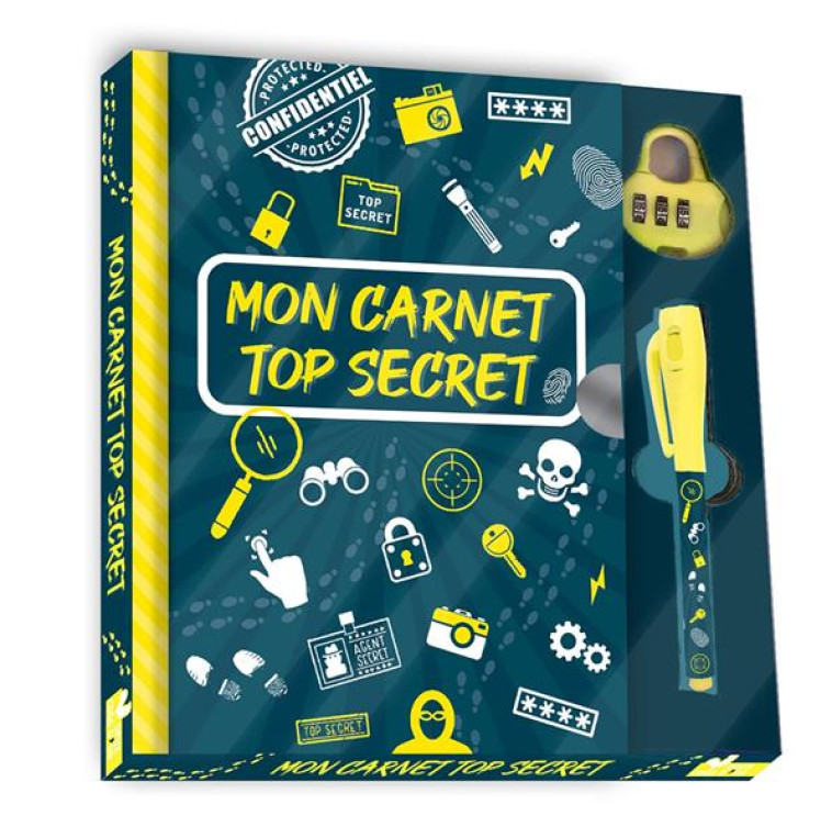 MON CARNET TOP SECRET - COFFRET AVEC STYLO MAGIQUE - TCHATCHA ESTELLE - NC