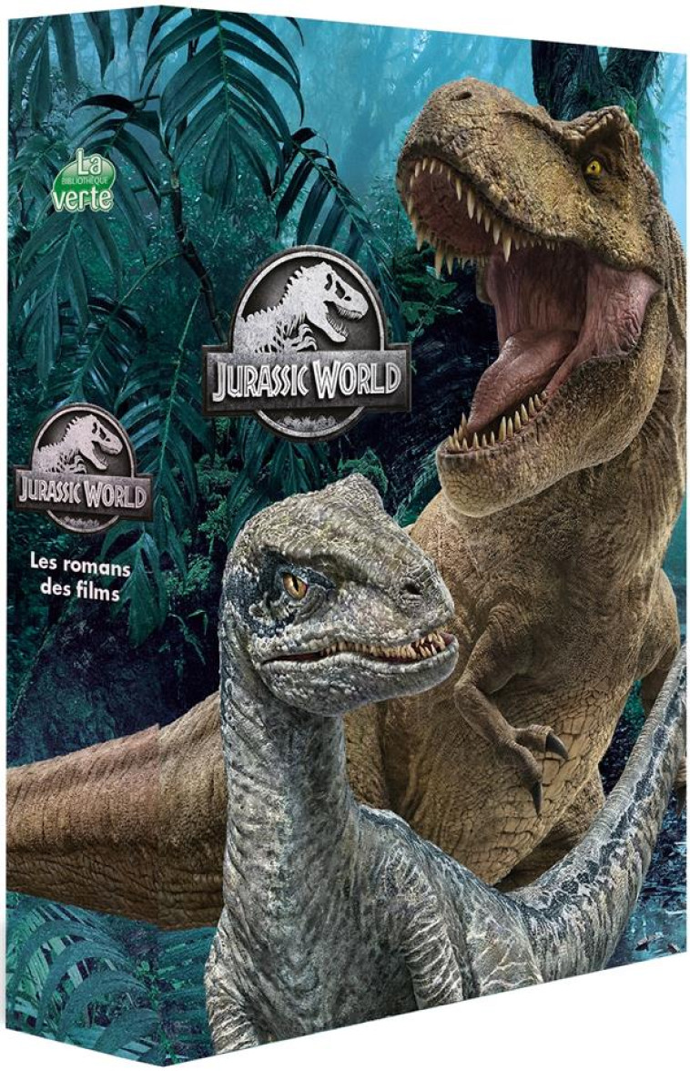 FILMS BB VERTE 10-12 - COFFRET JURASSIC WORLD - LES ROMANS DES FILMS - UNIVERSAL STUDIOS - HACHETTE