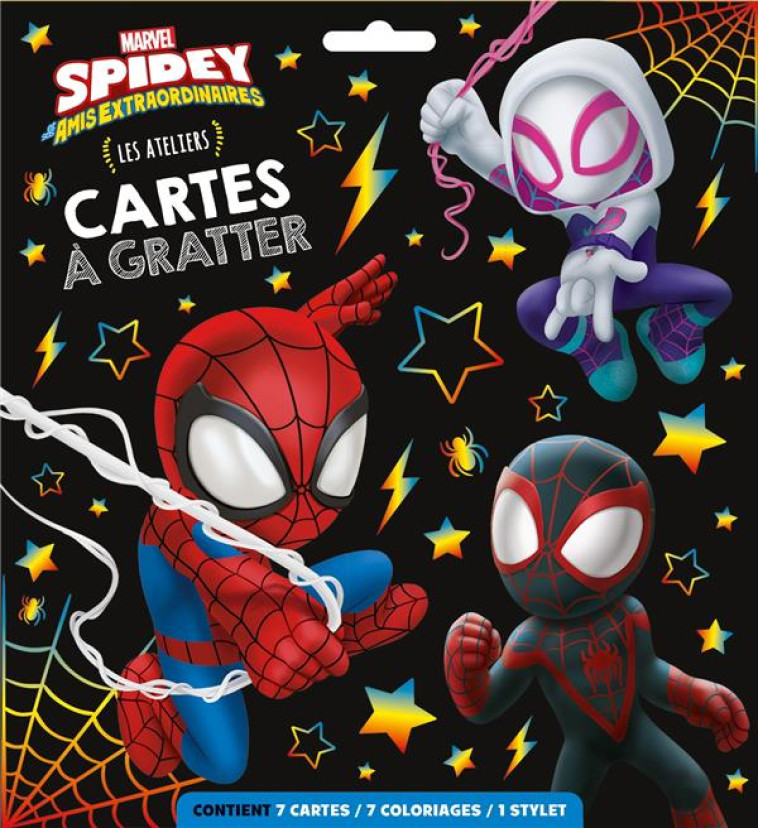 SPIDEY ET SES AMIS EXTRAORDINAIRES - ATELIERS DISNEY - POCHETTE PLATE - CARTES A GRATTER - MARVEL - COLLECTIF - HACHETTE