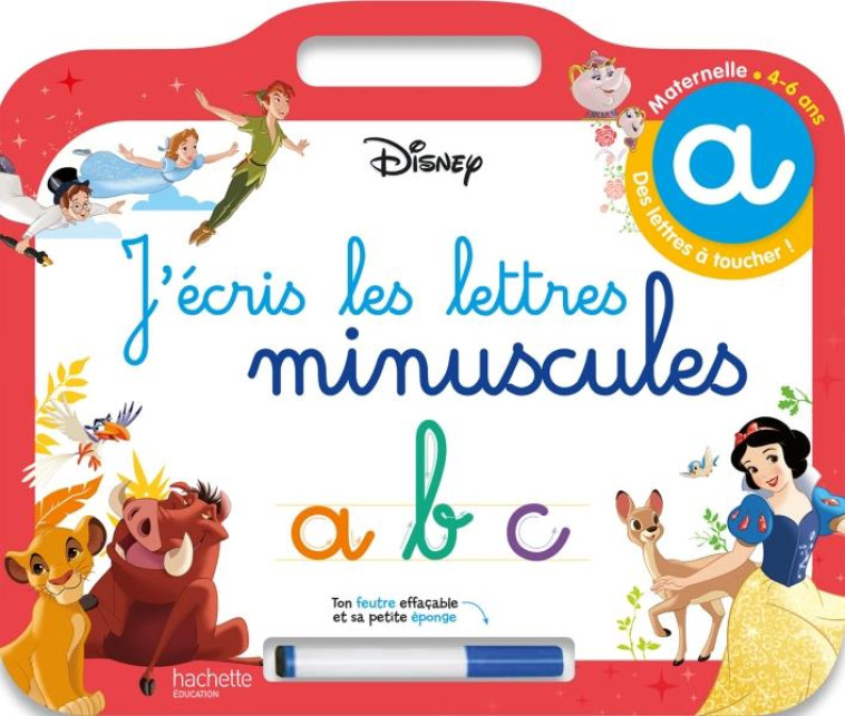 DISNEY - LES GRANDS CLASSIQUES- ARDOISE J-ECRIS LES LETTRES MINUSCULES  (4-6 ANS) - HACHETTE EDUCATION - HACHETTE