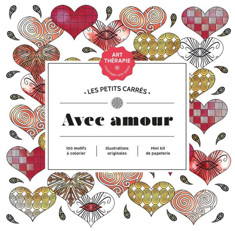 LES PETITS CARRES D-ART-THERAPIE AVEC AMOUR - DELLERIE FLORENCE - HACHETTE