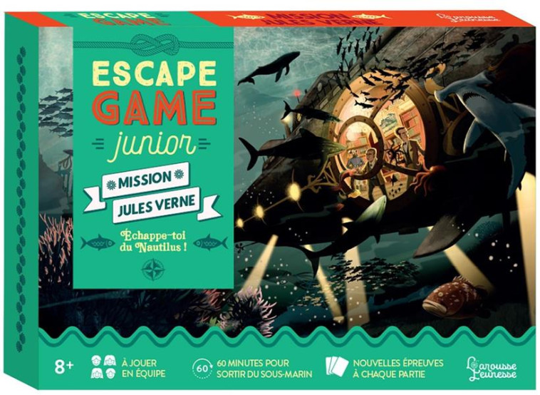 ESCAPE GAME JUNIOR - MISSION JULES VERNE - ECHAPPE-TOI DU NAUTILUS - LEBRUN/AUDRAIN - NC