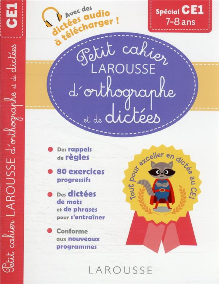 PETIT CAHIER LAROUSSE D-ORTHOGRAPHE ET DE DICTEES CE1 - VULIN ANDRE - LAROUSSE