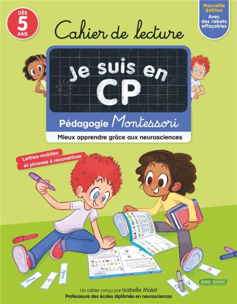 JE SUIS EN CP - CAHIER DE LECTURE - PEDAGOGIE MONTESSORI - MALET/RISTORD - FLAMMARION