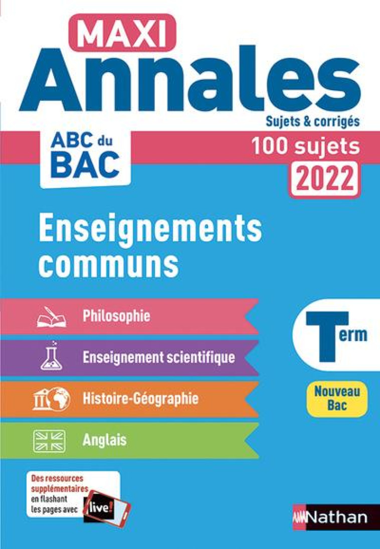 TOUT EN UN ANNALES BAC 2022 - CC TERMINALE - CORRIGE - VOL20 - COLLECTIF - CLE INTERNAT