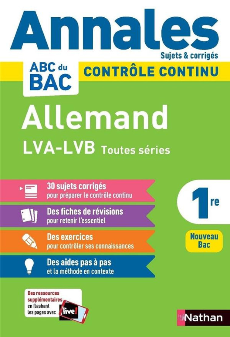 ANNALES BAC 2024- ALLEMAND 1RE-CORRIGE - BRUNET/GAUDUCHEAU - CLE INTERNAT