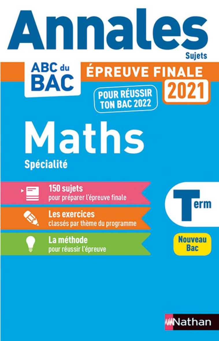 ANNALES BAC 2021 MATHS TERM - NON CORRIGE - LIXI CHRISTIAN - CLE INTERNAT