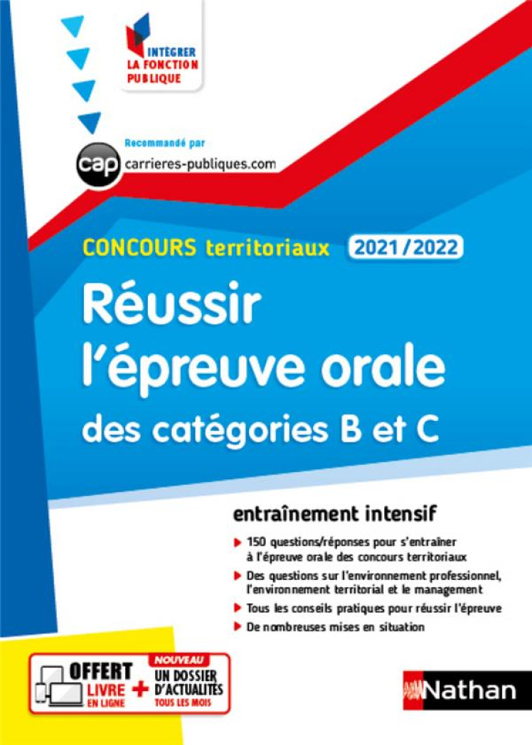 REUSSIR L-EPREUVE ORALE DES CATEGORIES B ET C - CONCOURS TERRITORIAUX2021-2022 - N  51 (IFP) - GENINASCA FABIENNE - CLE INTERNAT