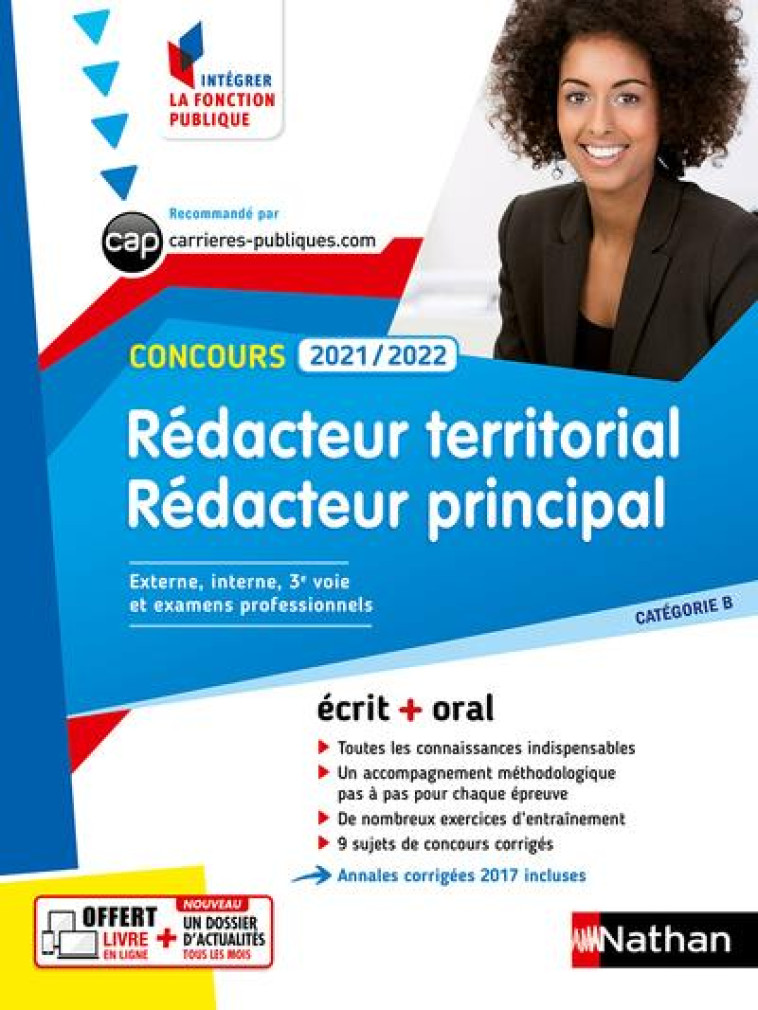 CONCOURS REDACTEUR TERRITORIAL ET REDACTEUR PRINCIPAL - CATEGORIE B (INTEGRER LA FONCTION PUBLIQUE) - MANGO/PIOZ/DEBILLY - CLE INTERNAT