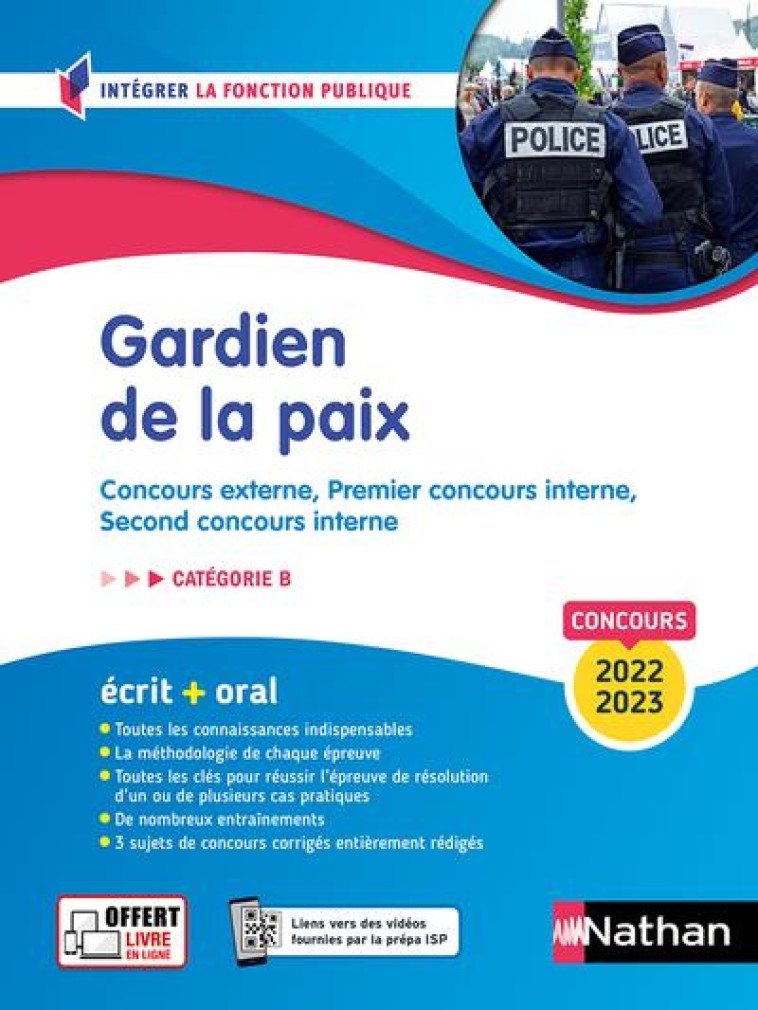 CONCOURS GARDIEN DE LA PAIX - CATEGORIE B (INTEGRER LA FONCTION PUBLIQUE) 2022/2023 - MEKBEL/SIMONIN - CLE INTERNAT