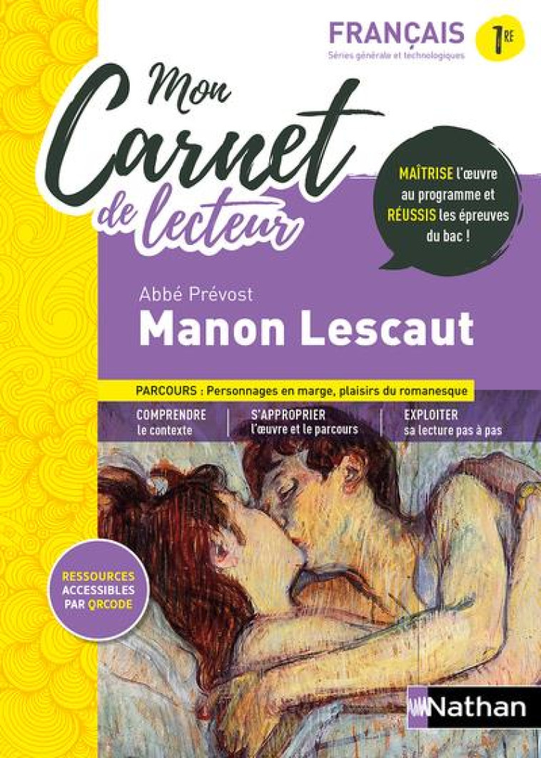 MON CARNET DE LECTEUR : MANON LESCAUT ABBE PREVOST 2022 - DAVID/ANNEN/MARTIN - CLE INTERNAT