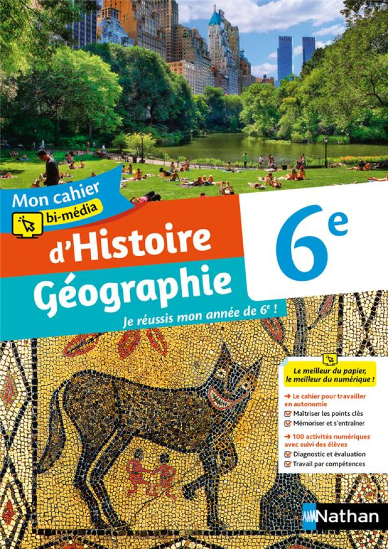 MON CAHIER BI-MEDIA D-HISTOIRE GEOGRAPHIE 6E - CAHIER DE L-ELEVE - 2021 - BENBASSAT/DETOT/GRAS - CLE INTERNAT