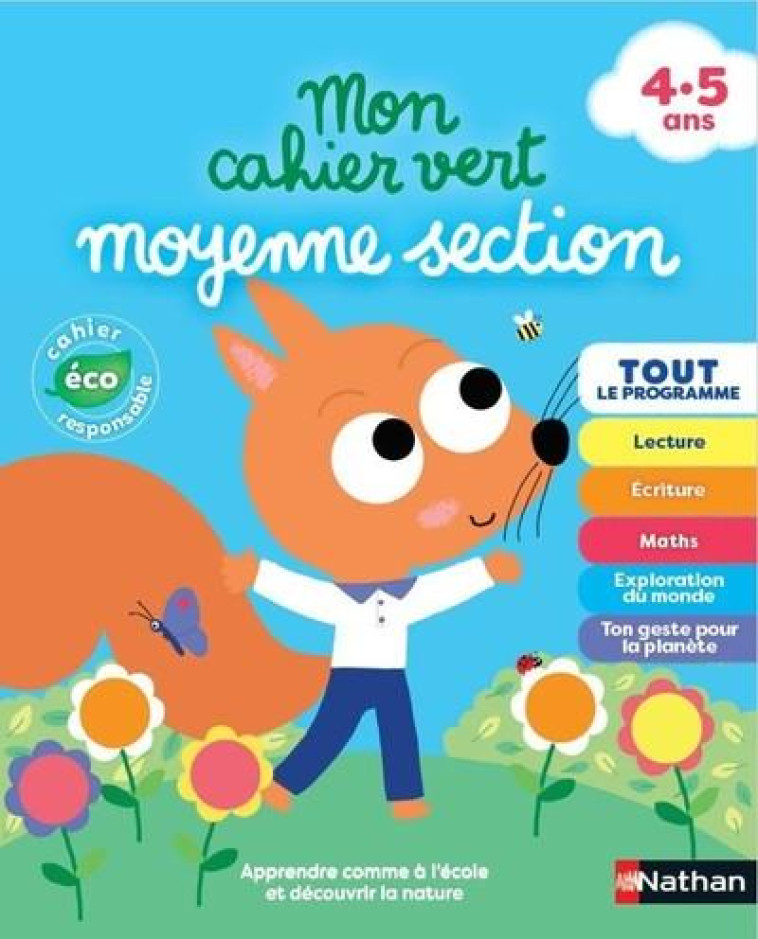 MON CAHIER VERT MOYENNE SECTION - MORISSON/CHAUVET - CLE INTERNAT