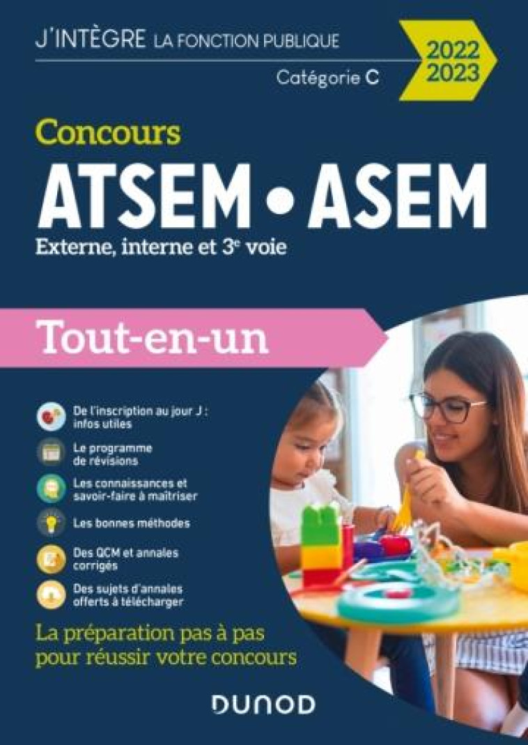 FONCTION PUBLIQUE TERRITORIALE - T01 - CONCOURS ATSEM ASEM  - 2022-2023 - EXTERNE, INTERNE ET 3E VOI - PELLETIER CORINNE - DUNOD