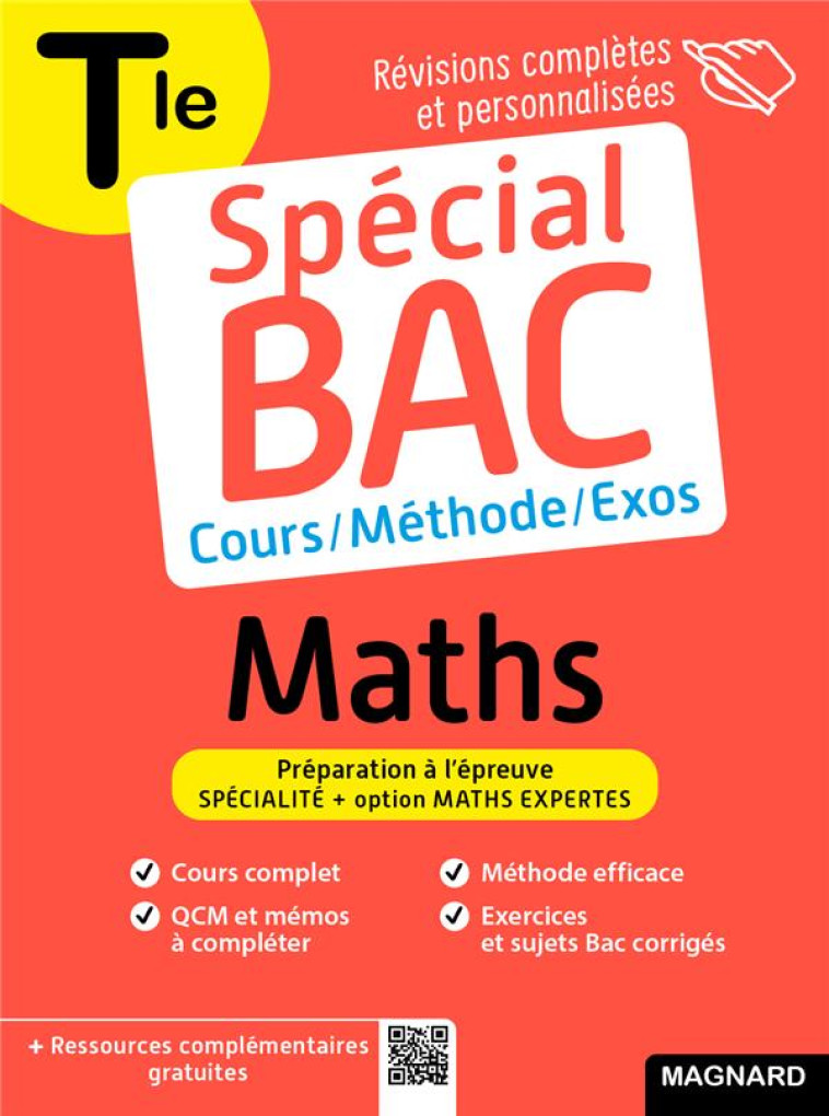 SPECIAL BAC MATHS TLE 2024 - COURS COMPLET, METHODE, EXERCICES ET SUJETS POUR REUSSIR L-EXAMEN - FORTAIN DIT FORTIN F - MAGNARD