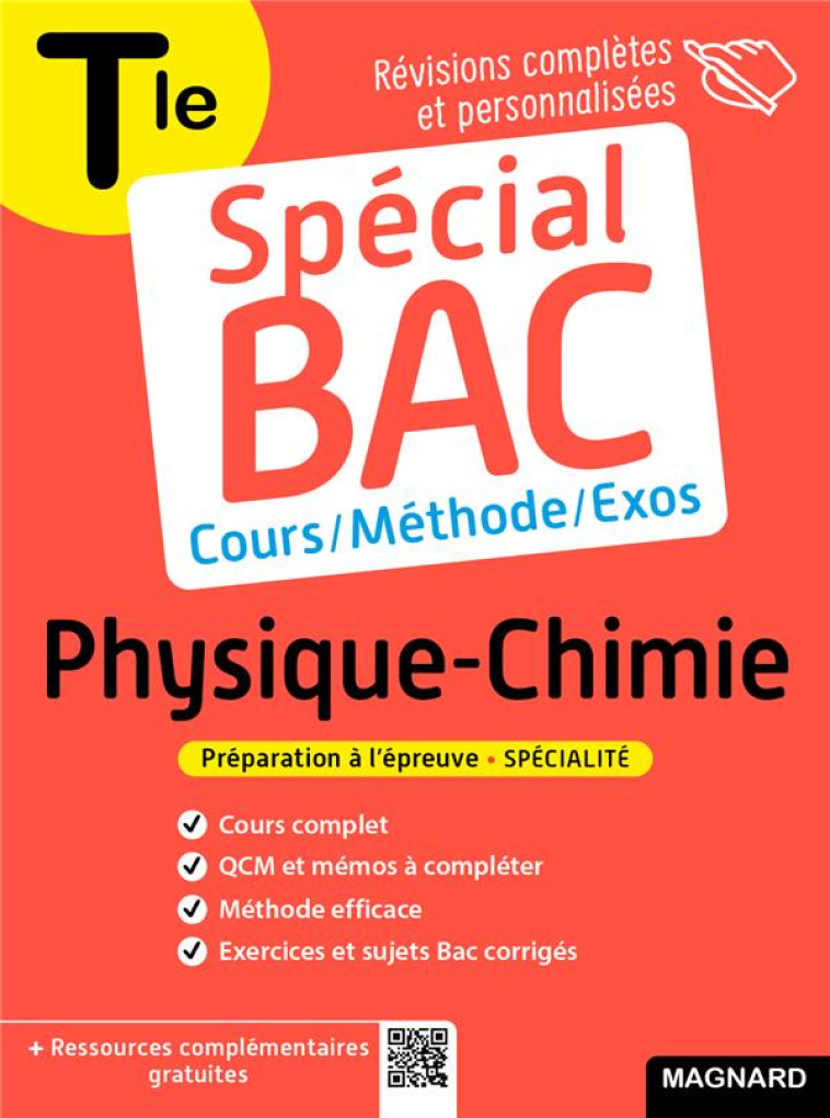 SPECIAL BAC PHYSIQUE-CHIMIE TLE 2024 - COURS COMPLET, METHODE, EXERCICES ET SUJETS POUR REUSSIR L-EX - MARIAUD CHRISTIAN - MAGNARD