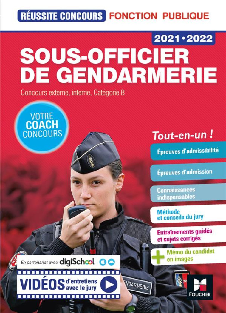 REUSSITE CONCOURS - SOUS-OFFICIER DE GENDARMERIE - 2021-2022- PREPARATION COMPLETE - ALBAN/BEAL/SAUNIER - FOUCHER