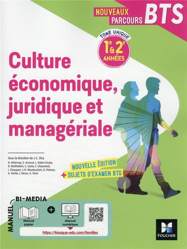 NOUVEAUX PARCOURS -  CULTURE ECONOMIQUE JURIDIQUE ET MANAGERIALE (CEJM)  BTS 1RE & 2E ANNEES - 2022 - DIRY JEAN/PREVOST - FOUCHER