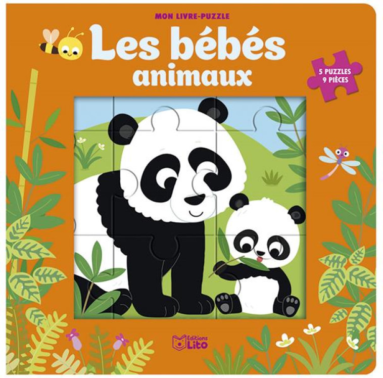 LIVRE PUZZLE 9P BEBES ANIMAUX - XXX - LITO