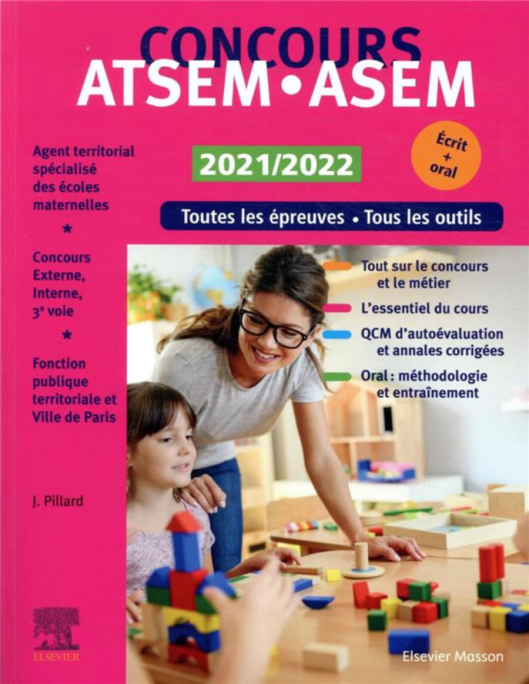 CONCOURS ATSEM/ASEM 2021/2022 - CONCOURS EXTERNE, INTERNE ET 3E VOIE : FONCTION PUBLIQUE TERRITORIAL - PILLARD JACKIE - MASSON