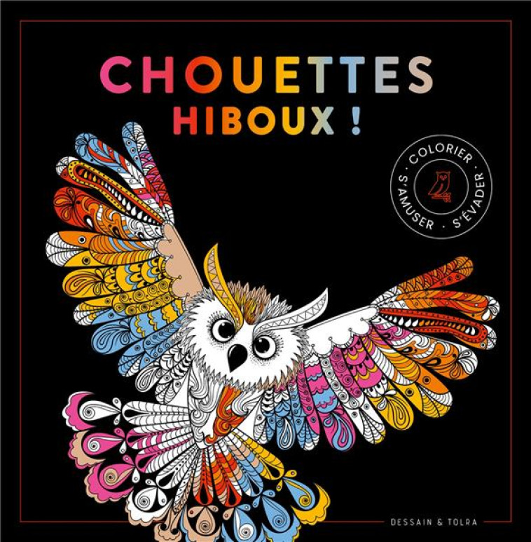 BLACK COLORIAGE CHOUETTES HIBOUX - NP - XXX - PU SEPTENTRION