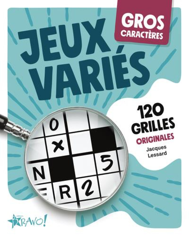 GROS CARACTERES - JEUX VARIES - 120 GRILLES ORIGINALES - LESSARD - NC