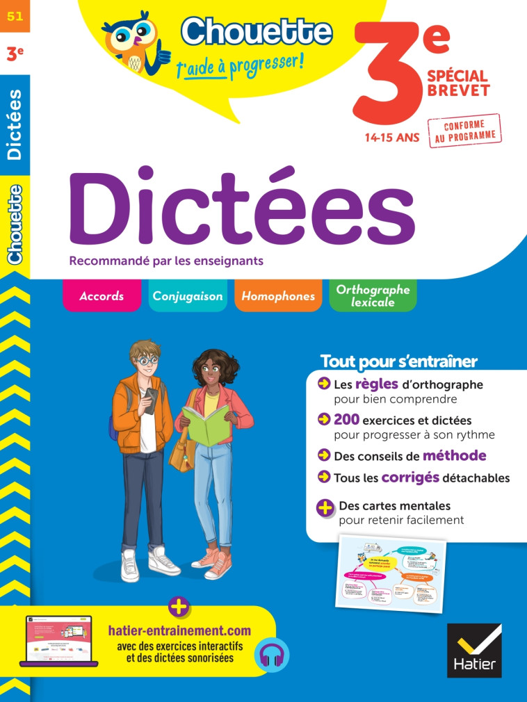 DICTEES 3E - CAHIER DE REVISION ET D-ENTRAINEMENT - Fabienne Sauve - HATIER