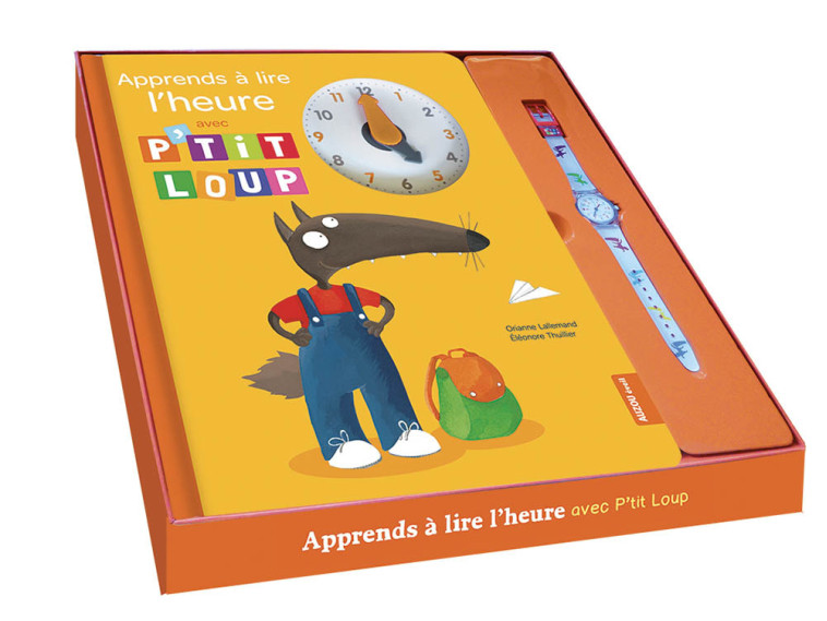 COFFRET APPRENDS A LIRE L-HEURE AVEC P-TIT LOUP - NOUVELLE EDITION - Orianne Lallemand - AUZOU