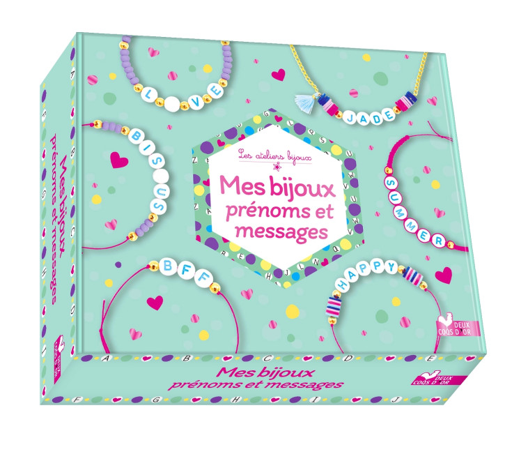 MES BIJOUX PRENOMS ET MESSAGES - COFFRET AVEC ACCESSOIRES - la Fabricoterie la Fabricoterie - DEUX COQS D OR