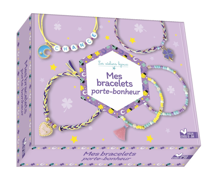 MES BRACELETS PORTE-BONHEUR - COFFRET AVEC ACCESSOIRES - Mademoiselle Lupin Mademoiselle Lupin - DEUX COQS D OR