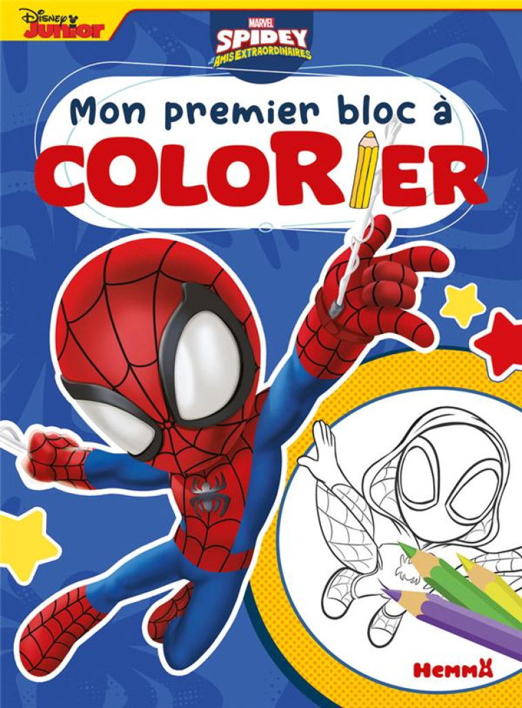 MARVEL SPIDEY ET SES AMIS EXTRAORDINAIRES - MON PREMIER BLOC A COLORIER (SPIDEY ET GHOST-SPIDER) - COLLECTIF - HEMMA