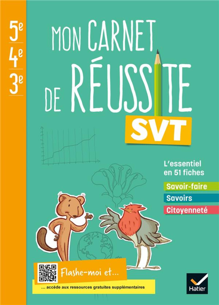 MON CARNET DE REUSSITE SVT 5E 4E 3E  - ED 2021 - CAHIER ELEVE - GARDAREIN/FILHON - HATIER SCOLAIRE