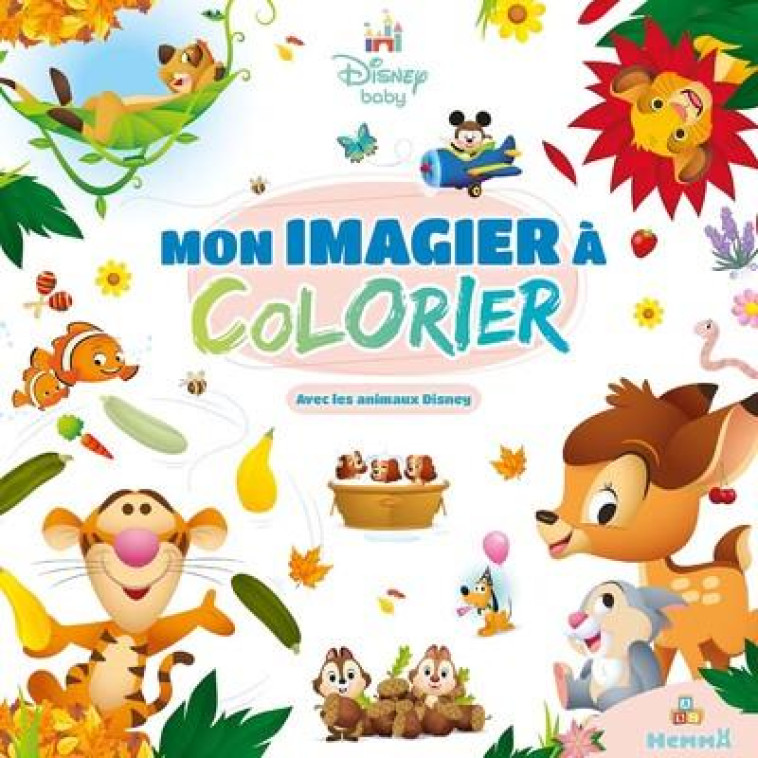 DISNEY BABY - MON IMAGIER A COLORIER - AVEC LES ANIMAUX DISNEY - COLLECTIF - HEMMA