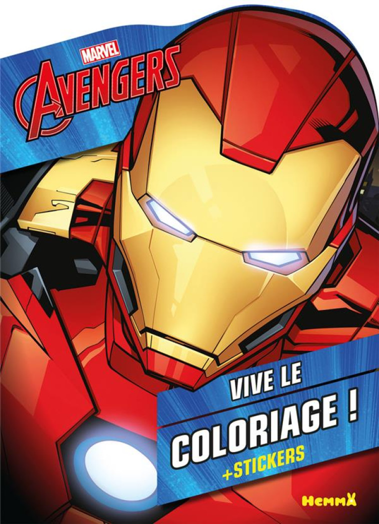 MARVEL AVENGERS - VIVE LE COLORIAGE ! (PERSONNAGE IRON MAN) - + STICKERS - COLLECTIF - HEMMA